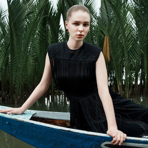 Robe d'été best-seller femmes IVY robe midi sans manches 90% coton, 10% polyester vêtements en gros pour femmes prêts à expédier - Product Image 4