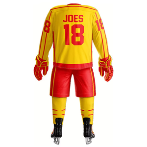 Nouvelle sublimation uniforme d'équipe de hockey sur glace vente en gros uniformes de hockey sur glace vert noir comprenant des chaussettes et des pantalons en jersey - Product Image 5