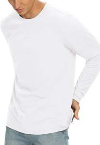 T-shirts à manches longues pour hommes à séchage rapide doux Durable 100% coton toile tissu Vintage mode de vie actif de haute qualité fabriqué au Pakistan - Product Image 2