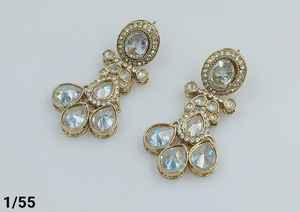 Tradicional y de moda último diseñador indio joyería al por mayor de Jhumka Kundan pendiente para mujer elegante pendiente joyería - Product Image 4