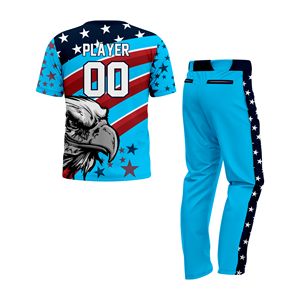 Uniformes de softball personnalisés OEM en gros, maillots unisexes sublimés, ensemble complet, respirants, séchage rapide, poches, 100% polyester, durables - Product Image 2