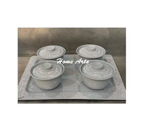 ชามขนมพร้อมถาดทำจากสเตนเลสสตีลและไม้เซิร์ฟเวอร์ช็อคโกแลตขนาดพิเศษออกแบบได้ตามต้องการ - Product Image 3