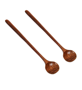 Wood Spoon <b>Mirror</b> Polish <b>Small</b> Natural Color Modern Luxury Long Handle Dishwasher Safe Eco-Friendly Household Wooden Spoon - Product Image 4