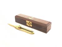 Brass Professional Metal Compasses Wooden Storage Box Nautical Chart Plotting Measuring Tool Portable 9-inch Gift Set for Marine