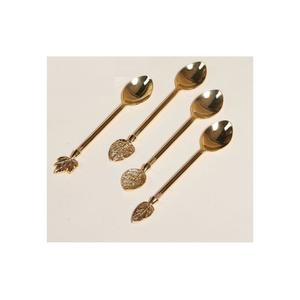 ช้อนโลหะแบบแบนมีดีไซน์ลายนูนทันสมัยช้อนขนมหวานพร้อมกระจกขัดเงาสำหรับบ้านและโรงแรม - Product Image 3