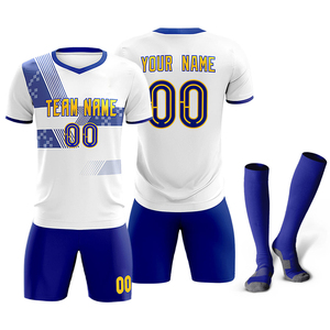 Maillot de football personnalisé violet à manches courtes, col en V, impression sublimée, polyester anti-humidité, unisexe, vêtements de sport pour adultes - Product Image 6