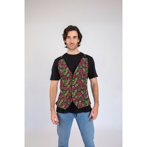 Chaleco Tejido con Diseño de Piña y Calavera, Accesorios Únicos - Product Image 1