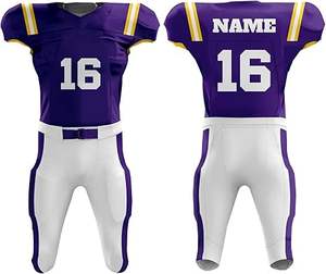 Uniformes de fútbol americano con ajuste personalizado, conjunto de equipo completo de tela transpirable 2025 para marcas y distribuidores de ropa deportiva - Product Image 5