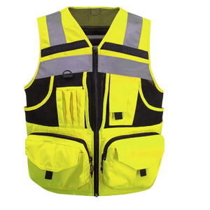 Gilet de sécurité réfléchissant de la meilleure qualité, gilet de vêtements de sécurité réfléchissant avec logo personnalisé, gilet de sécurité en maille haute visibilité à bas prix - Product Image 2