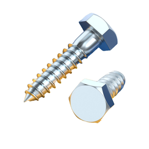 Tornillo Autorroscante para Madera, Cabeza Hexagonal, Alta Resistencia, Recubierto de Zinc Negro, Rosca Gruesa, Métrico M6 M8 M10 M12 M16 - Product Image 1