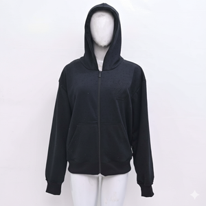 Sweat à capuche pour homme avec fermeture éclair, design personnalisé, strass très demandés, logo brodé, fabrication en usine, prix bas - Product Image 5