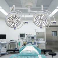 Lampe chirurgicale LED ultra-mince à double tête CHLED700/500, coque en alliage d'aluminium, 160000 Lux, lumière OT pour lit d'hôpital et chirurgie