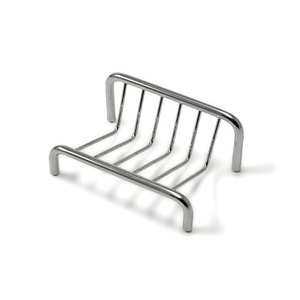 Jabonera plateada de alambre de acero inoxidable, jabonera de barra de metal, jabonera de diseño moderno - Product Image 1