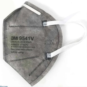 Masque jetable 3M 9541V KN95 en tissu non tissé avec valve respiratoire, protection 5 couches, respirabilité supérieure contre les particules nocives - Product Image 3