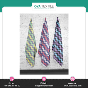 OYA HOME Peshtemal Serviette de plage rayée turque biologique de haute qualité, absorbante et à séchage rapide, 90 x 170 cm - Product Image 6