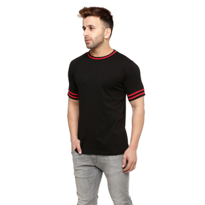 T-shirt à manches courtes en toile unie pour homme, 100% coton, séchage rapide, logo OEM, haute qualité, fabriqué au Pakistan - Product Image 2