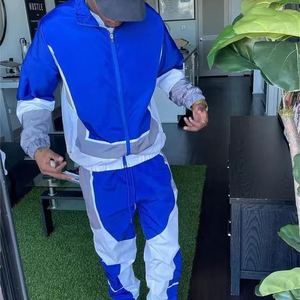 Conjunto de chándal cortavientos personalizado para hombre, ropa de calle, chaqueta y pantalones con cremallera de nailon de 2 piezas, estampado por sublimación disponible - Product Image 4