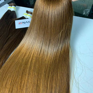 Extensiones de cabello a granel más vendidas Cabello de un solo donante Doble ahogamiento 100 gramos Colores claros 10 pulgadas - Product Image 1