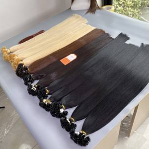 Extensions de cheveux vierges Remy à pointe plate en kératine droite et soyeuse de haute qualité prix de gros d'usine cuticule alignée - Product Image 3