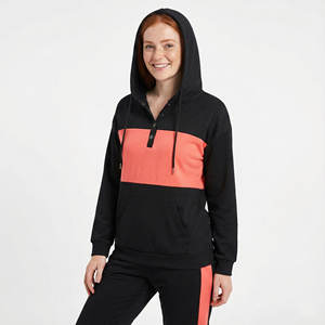 Women's Custom Print Hooded Sweatshirts Henley Button Neck Pullover Pocket <b>Long</b> Sleeve Casual Loose Fit Wholesale <b>Jumper</b> Hoodies - Product Image 1