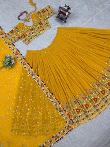 Conjunto Lehenga Choli de boda de diseñador para mujer, ropa de fiesta, traje bordado indio con Dupatta, precio saludable de alta calidad 2025 - Product Image 6