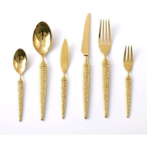 Prix d'usine de haute qualité Couverts pour fêtes de mariage Ensemble de couverts en acier inoxydable plaqué or pour fêtes - Product Image 1