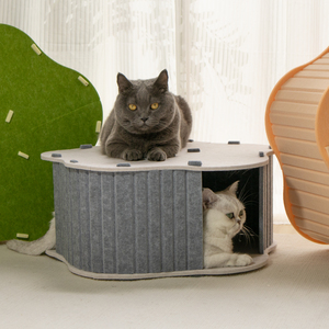 Tahan lama rumah kucing terintegrasi bermain & tidur terowongan bersembunyi lubang pola Solid stok tersedia grosir bahan merasa sarang kucing - Product Image 6
