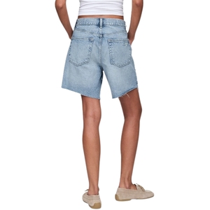Shorts en jean amples pour femmes, taille haute, coupe skinny, délavage clair, écologiques, vintage, confortables, respirants, décontractés pour l'été - Product Image 2