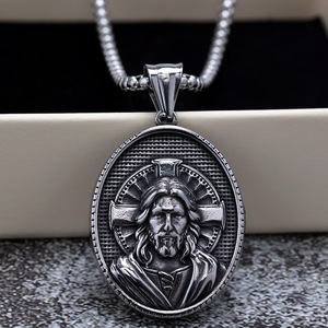 yunnique Retro Stainless Steel Pendant Necklace for Men and Women Stylish <b>Cross</b> Design for Gift Chic <b>Chains</b> Style - Product Image 2