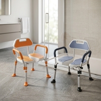 Chaise de douche et de toilette portable moderne à hauteur réglable pour usage clinique, siège de sécurité de salle de bain en U 3D, léger, supporte jusqu'à 126 kg