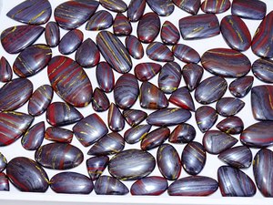 Cabujones de ojo de tigre de hierro natural, piedras preciosas de ojo de tigre de hierro semipreciosas increíbles, venta al por mayor, piedras preciosas sueltas caídas de curación energética - Product Image 2