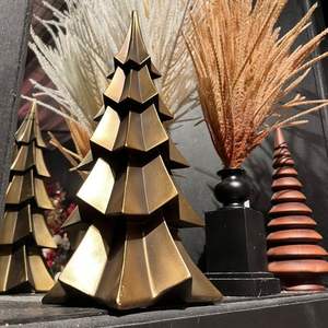 Aluminium doré Top vente Table Top Garden Farmhouse utilisé Arbre de Noël Décoration de Noël - Product Image 5