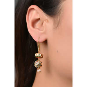 Boucles d'oreilles Jadau en pierre multicolore de créateur Collection de colliers et boucles d'oreilles à la mode - Product Image 1