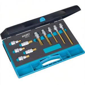 Hazet 10-Piece Short and Long 1/2'' Screwdriver Sockets <b>Set</b> <b>Square</b> XZN Serration Profile Product Category Socket - Product Image 3