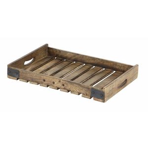 Plateau de service en bois fabriqué avec soin, offrant une sensation de luxe pour les événements de dîner formels - Product Image 3