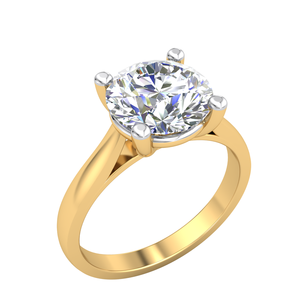 Bague classique élégante en or 18 carats pour femme 2.3Cts VS Clarity Lab Grown EF Color Diamond Luxurious IGI Certified Jewelry - Product Image 1