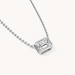 Collier en diamant serti d'émeraudes - Product Image 3