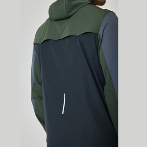 Fabricant de vêtements OEM, veste zippée, bloc de couleur, nylon, coupe-vent personnalisé, survêtement pour hommes - Product Image 5