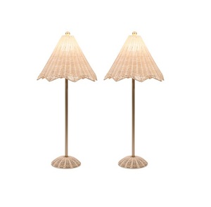 Rattan Lamp Shade Customized Design Desk Lamp <b>Decorative</b> Rattan Table Lamp and <b>Lighting</b> with Creative Weaved Design - Product Image 1