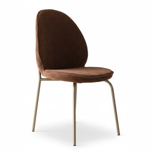 Monza Elegant Upholstered <b>Dining</b> <b>Chair</b> Minimalist Design Metal Legs for Home & Hotel - Product Image 3