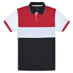 100% algodón de alta calidad ecológico para hombres Casual patrón sólido bloque negro Piqué para camisa liso teñido diseño frontal personalizado - Product Image 1