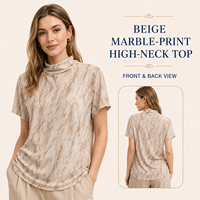 Impression marbrée exquise finie avec une feuille d'or métallique de qualité supérieure, offrant une texture visuelle luxueuse pour un assortiment haut de gamme pour femmes