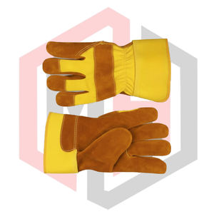 Gants en cuir jaune-brun, paume entière, résistants aux déchirures, respirants, sans silicone, sans poudre, stériles, personnalisables - Product Image 6