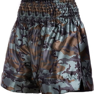 2025 nouveauté hommes doux Muay Thai Shorts de boxe motif solide lutte combat porter taille élastique mi impression numérique - Product Image 4