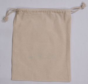 Small 100%Organic Recycled Cotton <b>Drawstring</b> Bag Eco-Friendly Reusable Dustproof for Shopping Sustainable Use Gift Bags - Product Image 1