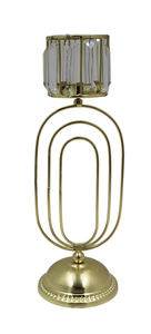 2 Arms Home Decorative Awesome Design Tabletop Aluminum/<b>Glass</b> Hurricane Holder Modern Style Handmade Customized - Product Image 4