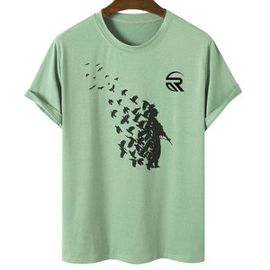 Proveedor de Ropa al por Mayor, Camisetas Gráficas para Hombre, Ropa Urbana con Diseño Impreso, Servicio OEM Personalizado, 100% Algodón Ecológico - Product Image 1