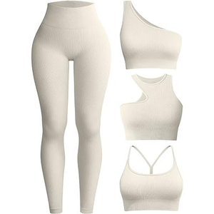 Women New Yoga Sportswear Girls Gym Fitness Sets Adjustable Sports Bras <b>Leggings</b> Yoga Set Running Gym Sets for Women - Product Image 1