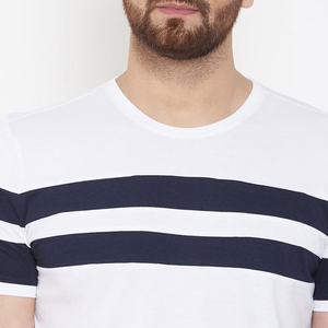 Venta al por mayor de algodón orgánico de fibra de bambú de talla grande para hombre 2024 Camisetas cuello cómodo transpirable ecológico tela de lona en blanco - Product Image 4