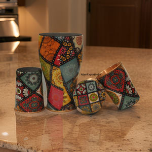 ขวดน้ำทองแดงบริสุทธิ์มาใหม่วินเทจขวดน้ำ100% กันรั่วพร้อมแก้ว2ใบออกแบบได้ตามต้องการสำหรับขวดน้ำโอ๊ะข้างเตียง - Product Image 4